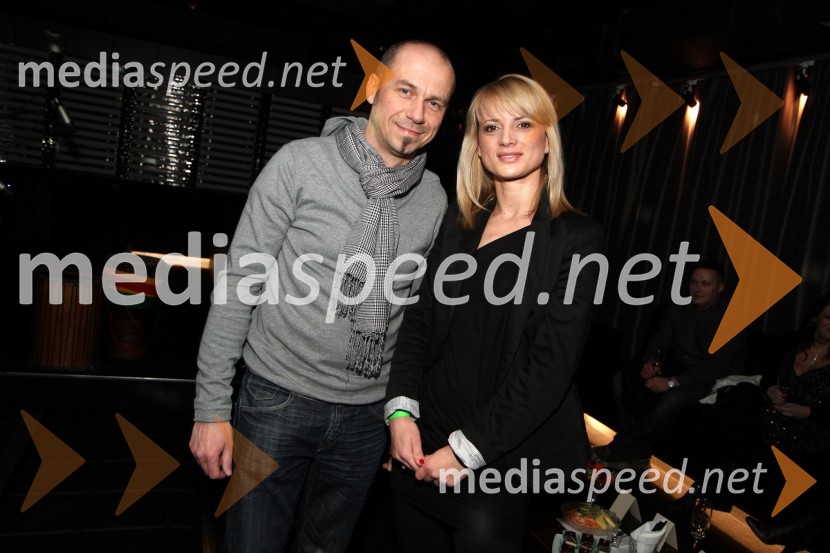 Dušan Ćešić, organizator dogodka in Metka Pevec Kejžar, odnosi z javnostjo AutocommerceMartini Gold Party