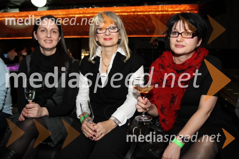 Rolanda Fluher, Nada Magdalenc in Tatjana SlatinekMartini Gold Party