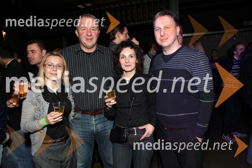 Helena Fric, Štefan Vöröš, generalni direktor AC Intercar, d.o.o. in soproga Renata ter Gregor Fric, direktor Merit InternationalMartini Gold Party
