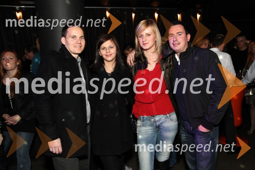 Grega Budler, Sandra Trstenjak ter Samira in Sandro GorjupMartini Gold Party