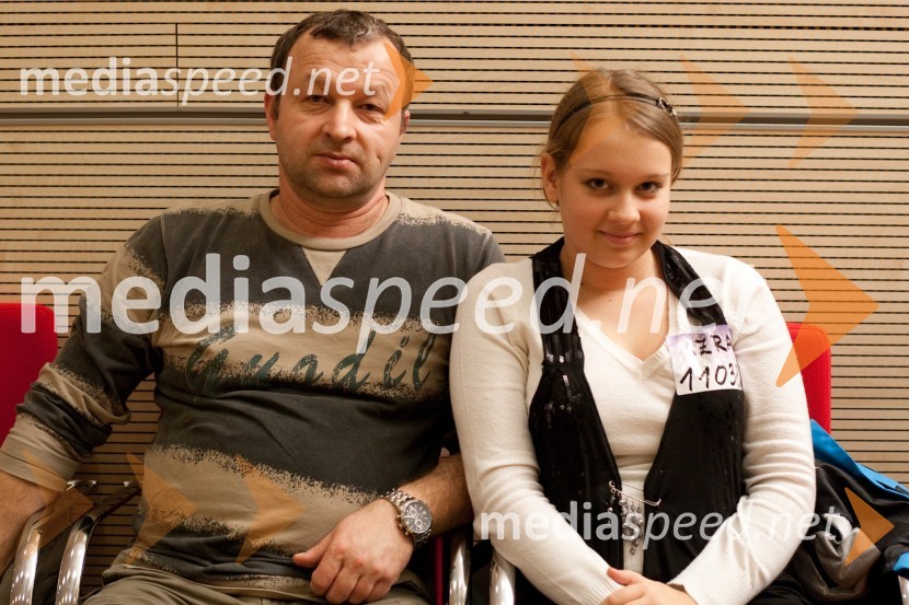 Azra Ljubijankić in oče MirsadSlovenija ima talent, predizbor