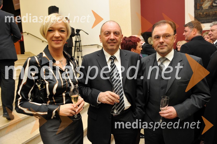 Mag. Roman Matek, direktor Thermana Laško in soproga Anita ter mag. Mladen Kučiš, direktor Zdravilišča Radenci16. noč penin