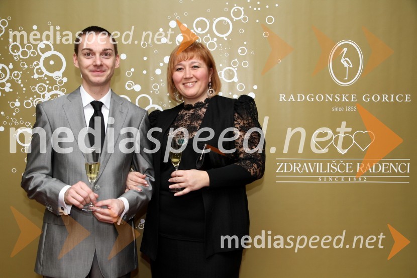 Miha Veberič, vodja hotela Radin v Zdravilišču Radenci in Ksenija Potočnik16. noč penin