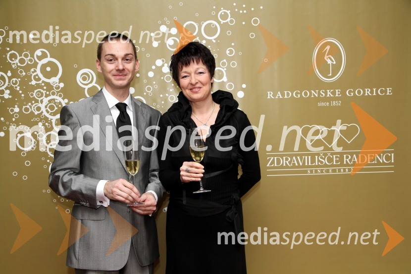Miha Veberič, vodja hotela Radin v Zdravilišču Radenci in Irena Polak Fištravec, povezovalka dogodka16. noč penin