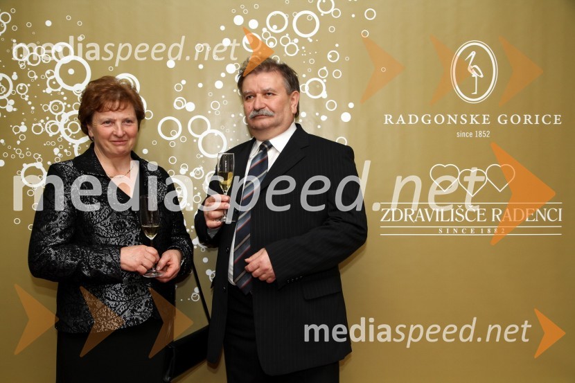 Janez Rihtarič, župan občine Radenci in soproga16. noč penin