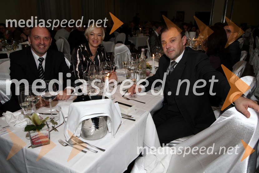 Mag. Roman Matek, direktor Thermana Laško, soproga Anita in mag. Mladen Kučiš, direktor Zdravilišča Radenci16. noč penin