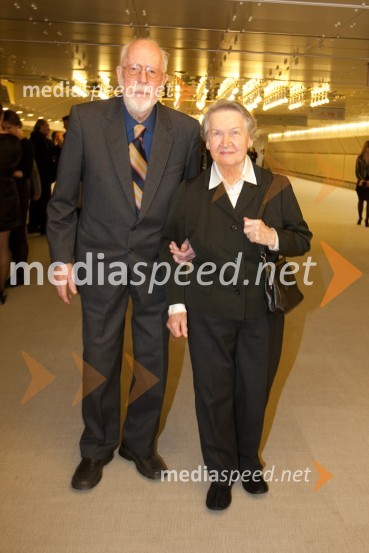 Aleksander Valič, igralec in soproga DanaProslava ob kulturnem prazniku in podelitev Prešernovih nagrad