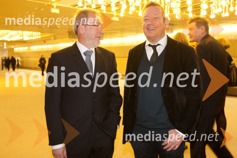 Aleš Jan, nekdanji predsednik upravnega odbora Prešernovega sklada in redni profesor za področje radijske igre in režije in Robert Waltl, direktor Mini teatraProslava ob kulturnem prazniku in podelitev Prešernovih nagrad