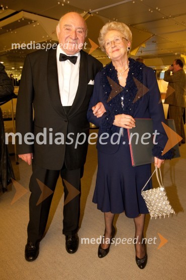 	Anton Nanut, dirigent in soproga MilojkaProslava ob kulturnem prazniku in podelitev Prešernovih nagrad