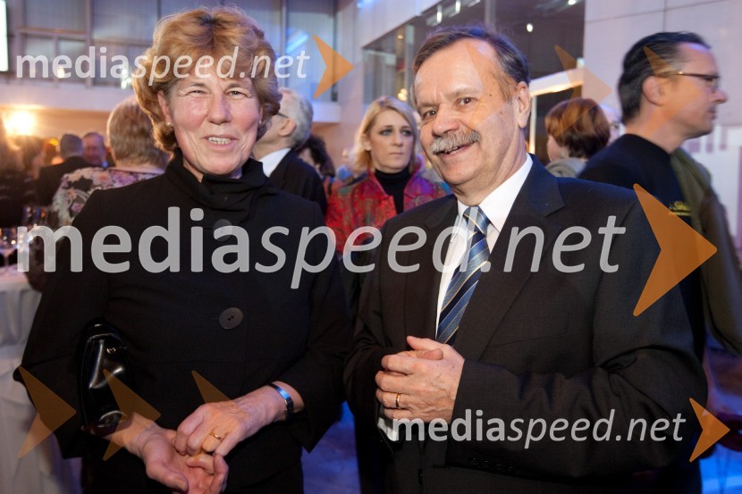 prof. dr. Radovan Stanislav Pejovnik, rektor univerze v Ljubljani in soproga MajdaProslava ob kulturnem prazniku in podelitev Prešernovih nagrad