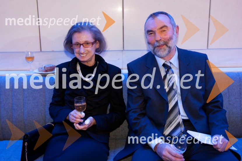 	Franc Obal, nekdanji direktor galerije Murska Sobota s soprogoProslava ob kulturnem prazniku in podelitev Prešernovih nagrad