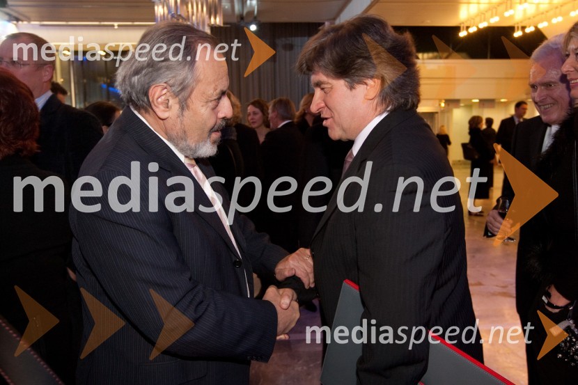 	Ernest Petrič, vrhovni sodnik in Branko Robinšak, operni pevecProslava ob kulturnem prazniku in podelitev Prešernovih nagrad