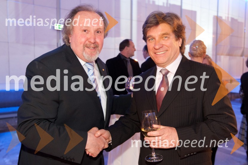 Zdravko Perger, operni pevec in Branko Robinšak, operni pevecProslava ob kulturnem prazniku in podelitev Prešernovih nagrad