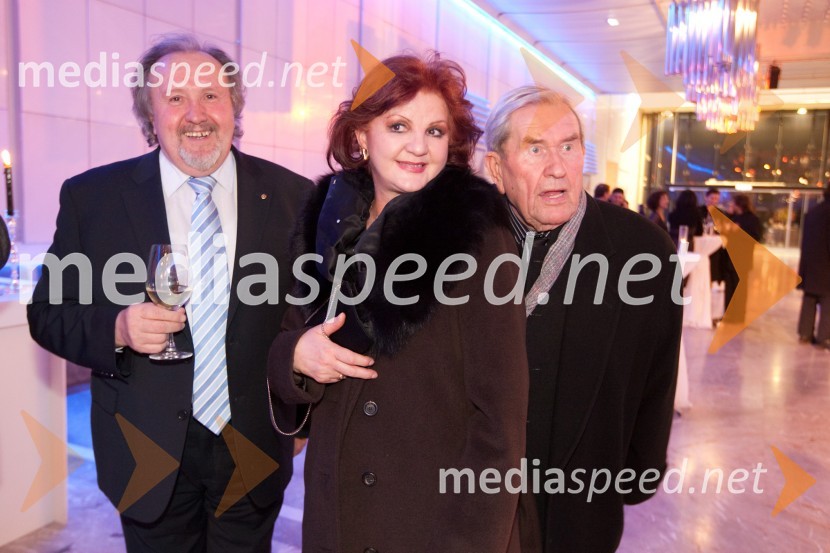 Zdravko Perger, operni pevec, Milena Morača, operna pevka in Jurij Souček, igralecProslava ob kulturnem prazniku in podelitev Prešernovih nagrad