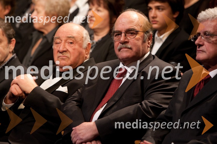 Anton Nanut, dirigent in Miroslav Košuta, pesnik, pisateljProslava ob kulturnem prazniku in podelitev Prešernovih nagrad