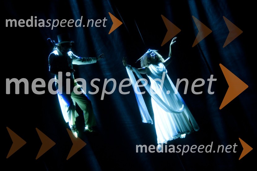 Sandi Pavlin, igralec in Maša Kagao Knez, plesalkaProslava ob kulturnem prazniku in podelitev Prešernovih nagrad