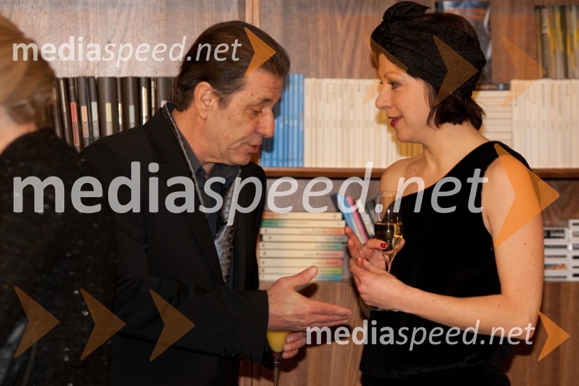 Emil Filipčič, pisatelj, Janja Majzelj, igralkaProslava ob kulturnem prazniku in podelitev Prešernovih nagrad