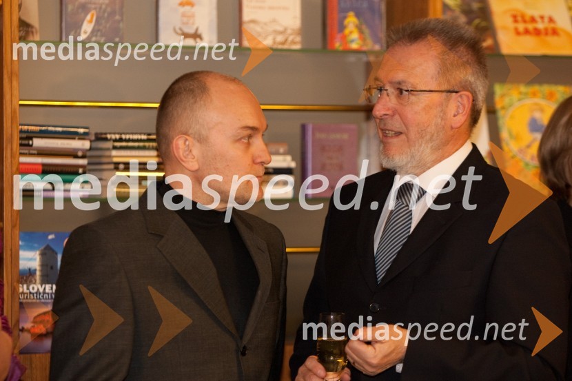 Iztok Kovač, plesalec, koreograf in Aleš Jan, nekdanji predsednik upravnega odbora Prešernovega sklada in redni profesor za področje radijske igre in režijeProslava ob kulturnem prazniku in podelitev Prešernovih nagrad
