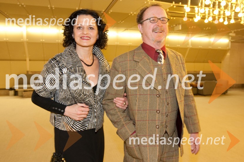 Irena Brunec Tebi, kiparka in Tomaž Domicelj, glasbenikProslava ob kulturnem prazniku in podelitev Prešernovih nagrad