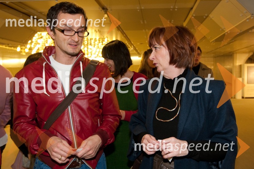 Ivan Peternelj, igralec, režiser in Maja Cerar, lektoricaProslava ob kulturnem prazniku in podelitev Prešernovih nagrad