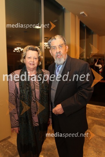 Ciril Zlobec, literat in soproga VeronikaHudič babji, premiera drame v MGL