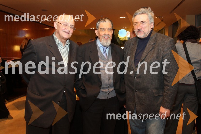 Ciril Zlobec, literat, Vasilij Vasko Polič, vrhovni sodnik in Andrej Pengov, Radio Kaos
Hudič babji, premiera drame v MGL