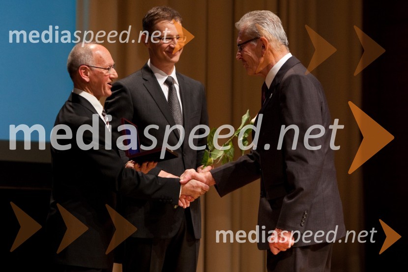 Miro Cerar, nekdanji gimnastičar in predsednik Olimpijske akademije ter ambasador za fair play, dr. Igor Lukšič, minister za šolstvo in Tone Škarja, alpinist46. podelitev Bloudkovih priznanj za leto 2010