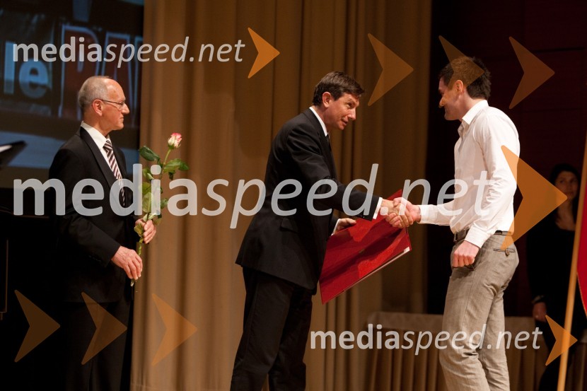 Miro Cerar, nekdanji gimnastičar in predsednik Olimpijske akademije ter ambasador za fair play, Borut Pahor, predsednik vlade Republike Slovenije in Tomi Jagarinec, kondicijski trener Dejana Zavca46. podelitev Bloudkovih priznanj za leto 2010