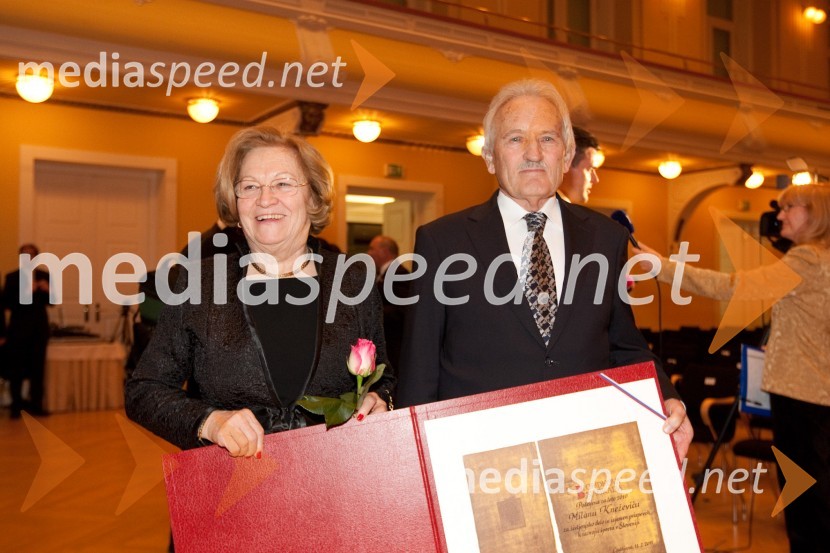 Milan Kneževič, šahist in soproga Zvonka46. podelitev Bloudkovih priznanj za leto 2010