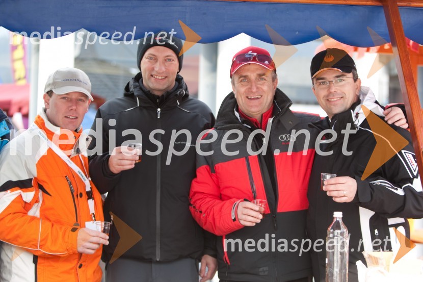 	Peter Krelj, Tomaž Kastelic, nekdanji predsednik lions kluba Bled golf, Gerry Jekl in Gorazd Copek, Lions Klub Bled GolfLions Ski Open 2011