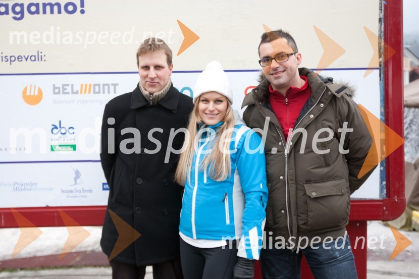Bine Šarabon, ABC rent a car, Franja Murn, marketing Slovenskih železnic in Damjan Kurnik, Argonos BPHLions Ski Open 2011