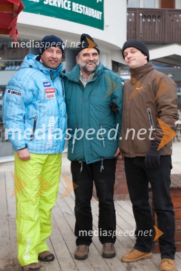 Primož Kapus, direktor Amicus, Imbre Jerebic, tajnik Karitas in Igor Žula, Rotary club KranjLions Ski Open 2011