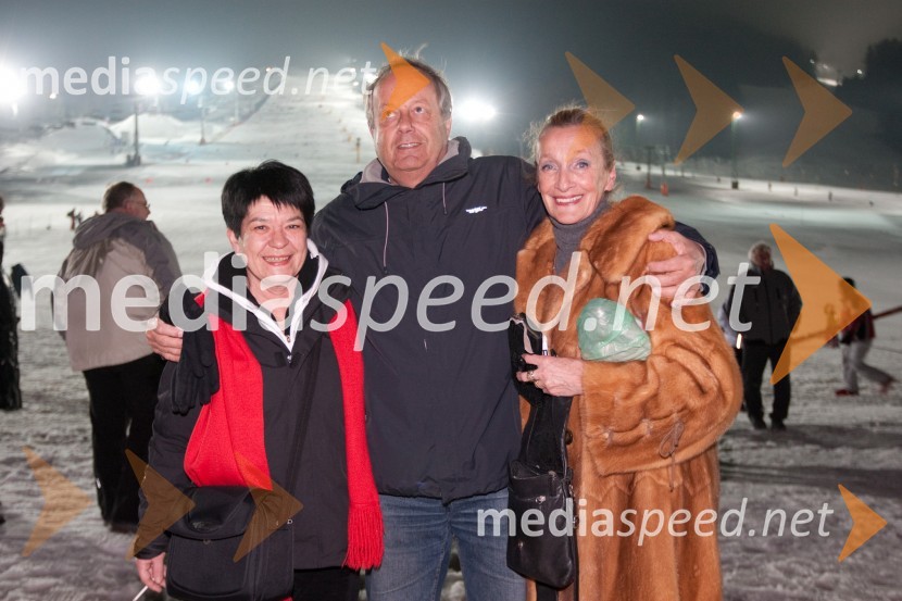 Andreja Sekula, Borut Tancin in Mojca Beseničar, modna oblikovalkaLions Ski Open 2011