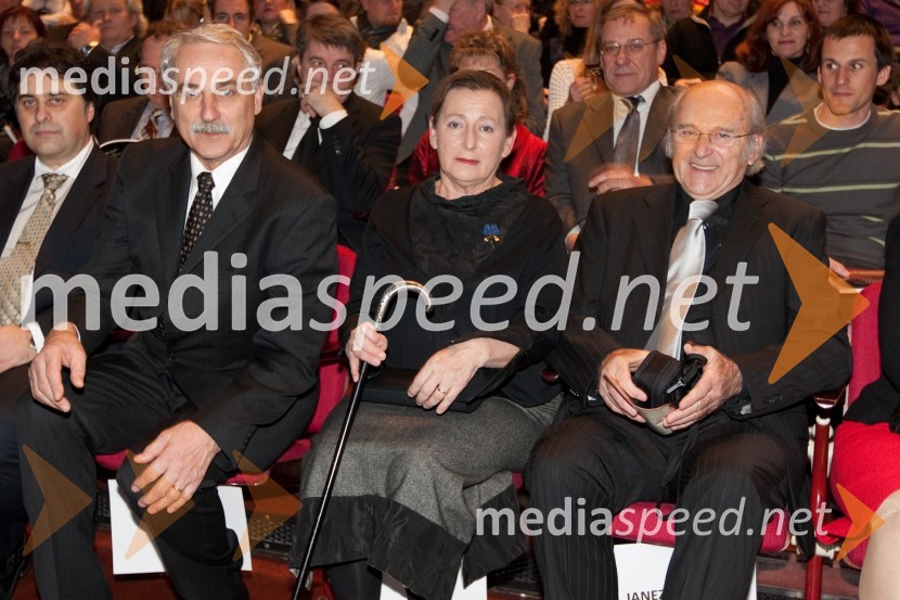 Franc Hočevar, predsednik Zveze prijateljev mladine Slovenije, ... in Janez Mejač, nekdanji baletnikSvečani baletni večer