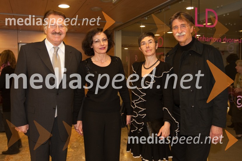 Dr. Krešo Puharič, profesor, soproga Nada, 	Jožko Čuk, direktor SNG Nova Gorica in soproga Jasna, zdravnicaSvečani baletni večer