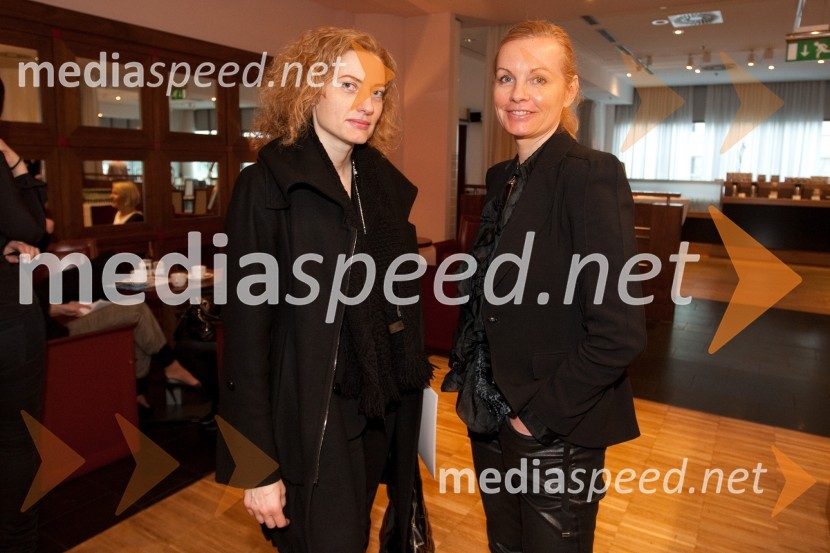 Hermina Kovačič, novinarka in Andreja Medvedič, lastnica in direktorica Sense Wellness ClubaIntraceuticals, predstavitev kozmetike