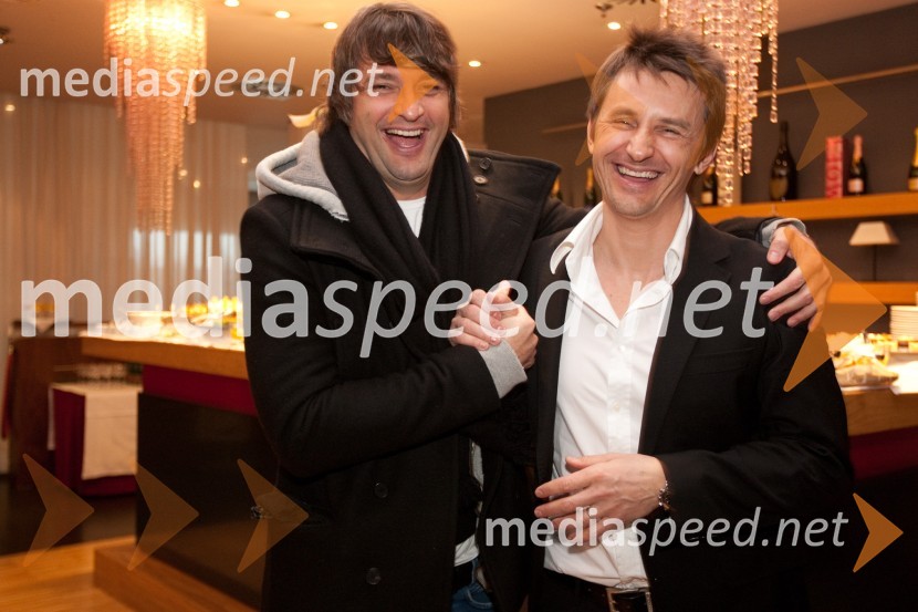 Sašo Mali, frizerski saloni Mali in brat Jani MaliIntraceuticals, predstavitev kozmetike