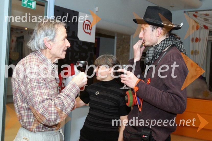 Jiří Vyšohlíd, režiser predstave in Matija Solca, režiserČrni muc vasuje, premiera Lutkovnega gledališča Ljubljana
