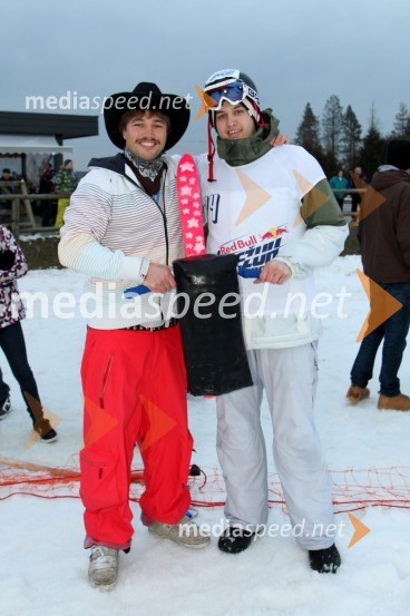 Filip Flisar, smučar prostega sloga in Luka Mohorko, 3. mesto1. Red bull pležuharski spektakel