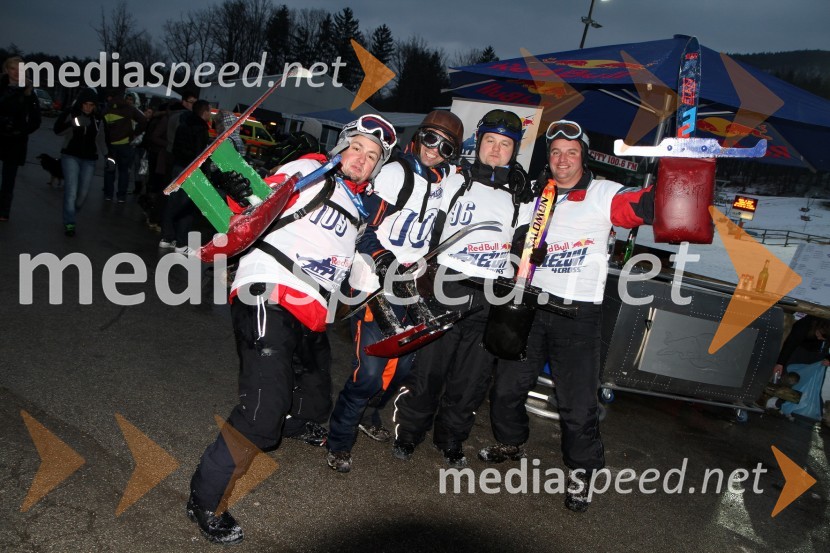 Jure Rojšek, Jure Cerar, Rado Kosmač in Iztok Karlin, Pok Team Sava1. Red bull pležuharski spektakel