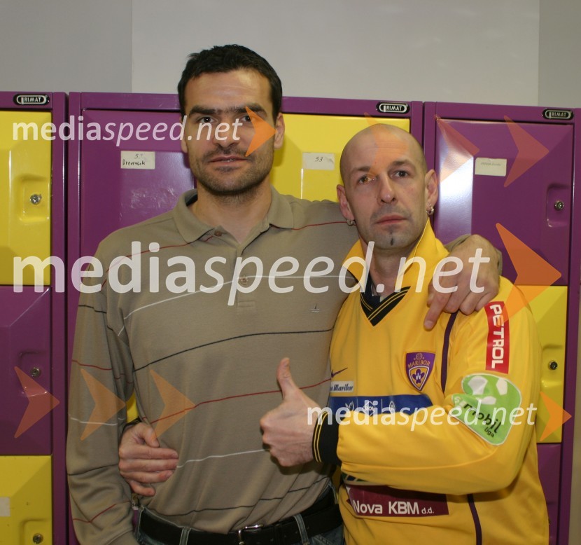 Žikica Vuksanovič, nogometaš in Jože Činč, televizijski voditeljJože Činč, televizijski voditelj