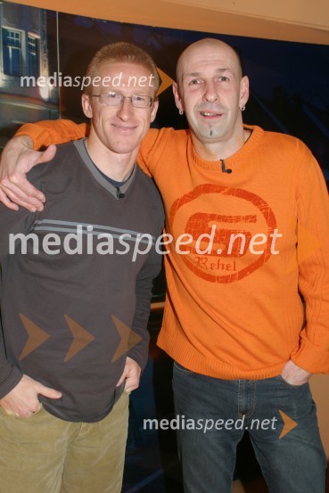 Matic Osovnikar, atlet in Jože Činč, televizijski voditeljJože Činč, televizijski voditelj