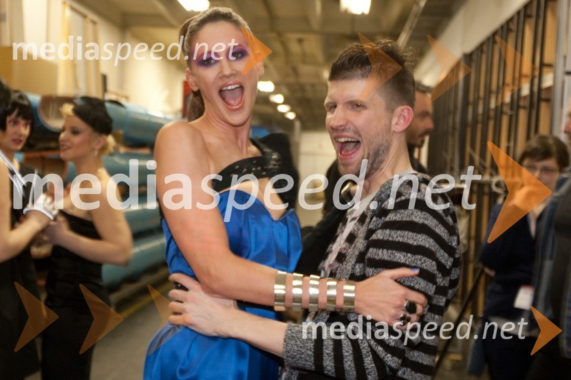 Hannah Mancini, pevka in Tomaž Mihelič - Marlenna, novinarEMA 2011, zmagovalka je Maja Keuc!