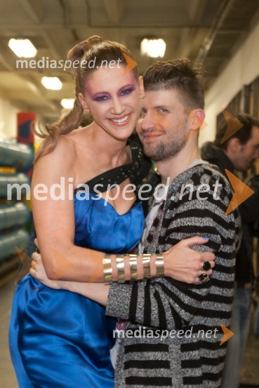 Hannah Mancini, pevka in Tomaž Mihelič - Marlenna, novinarEMA 2011, zmagovalka je Maja Keuc!