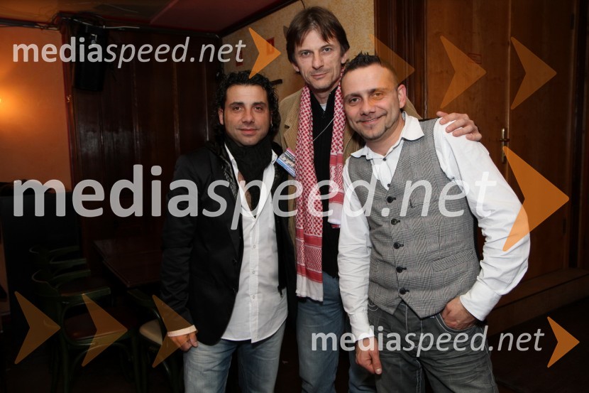 Jože Kontrec, Marjan Ornik in Mišo Kontrec, člani skupine LangaBig brother, dobrodelni koncert