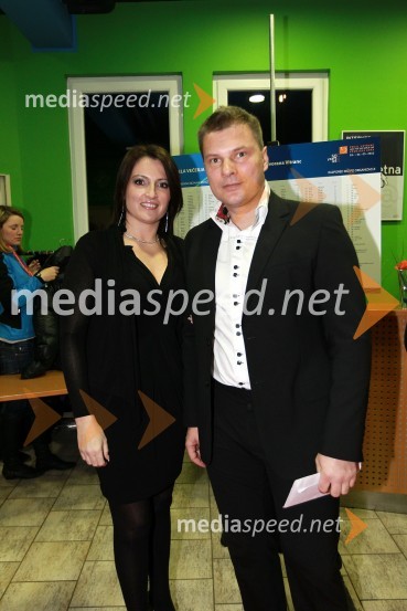 Andrej Miklavc, nekdanji smučar in soproga TatjanaBela večerja ob 50 letnici Pokala Vitranc