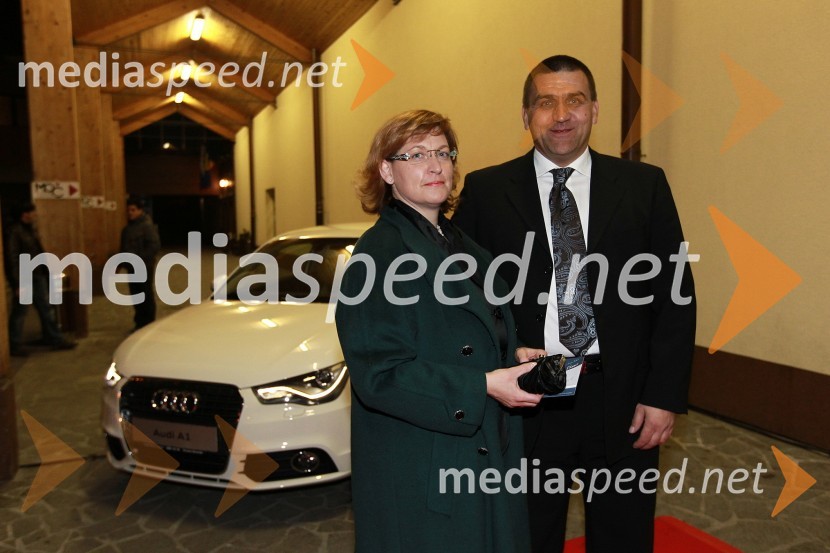 Jure Žerjav, župan Kranjske Gore s soprogoBela večerja ob 50 letnici Pokala Vitranc