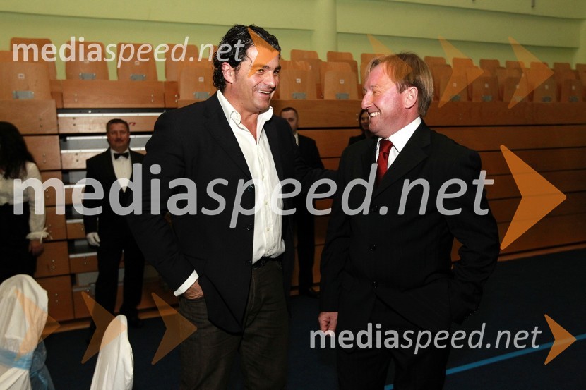 Alberto Tomba, nekdanji italijanski smučar in Bojan Križaj, nekdanji smučarBela večerja ob 50 letnici Pokala Vitranc