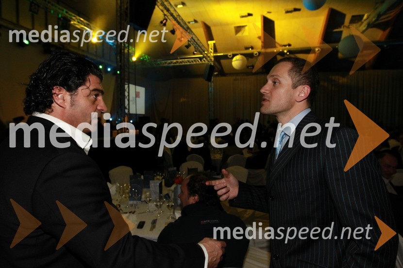 Alberto Tomba, nekdanji italijanski smučar in Jure Košir, nekdanji smučarBela večerja ob 50 letnici Pokala Vitranc