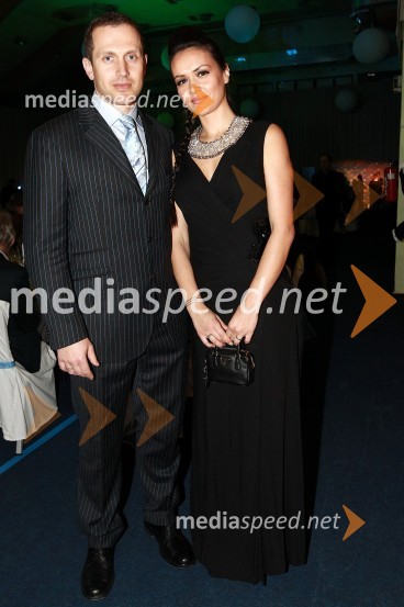 Jure Košir, nekdanji smučar in soproga Alenka KoširBela večerja ob 50 letnici Pokala Vitranc